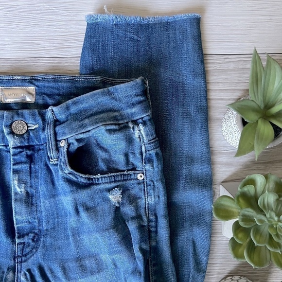 MOTHER high waisted looker graffiti girl jeans size 25 - Picture 5 of 16